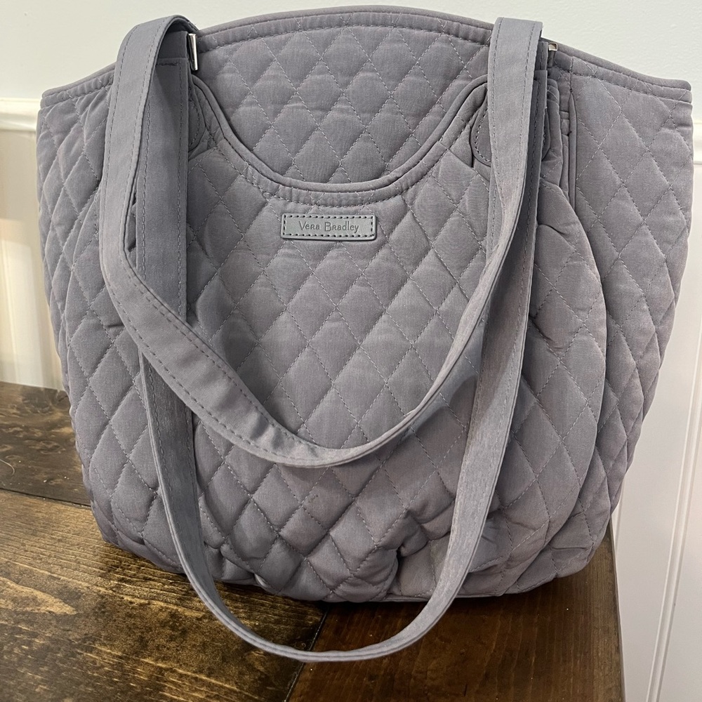 Vera Bradley Microfiber Glenna Shoulder Bag in Gray